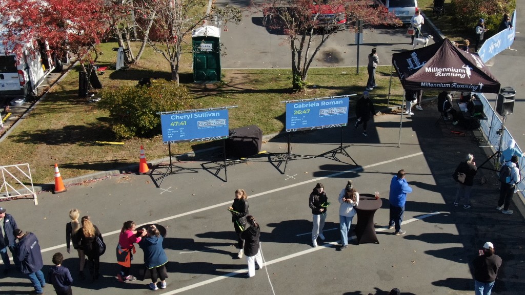 Selfie stations on course — Boston 10K for Women